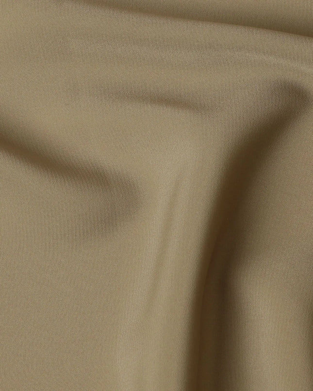 Olive green Plain synthetic crepe fabric-D17357 (3.25 mtrs) Regal Fabrics