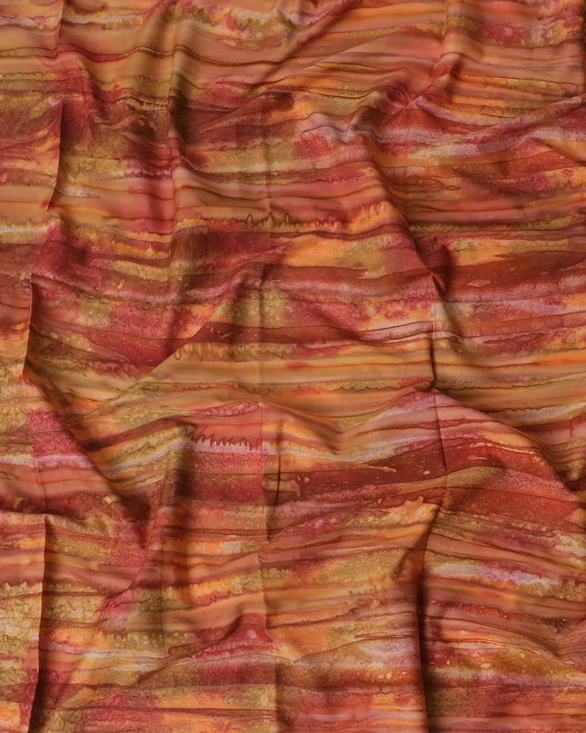 Multicolor printed poly cotton fabric in abstract design-D17368 (1.7 mtrs) Regal Fabrics