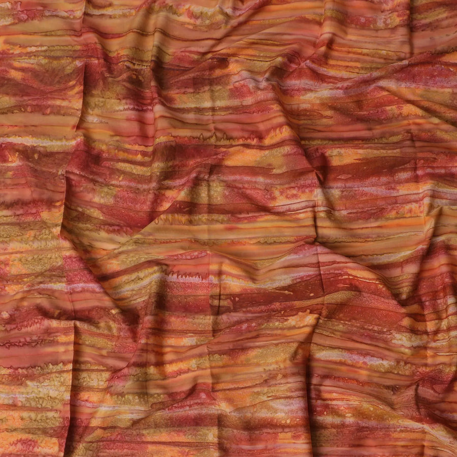 Multicolor printed poly cotton fabric in abstract design-D17368 (1.7 mtrs) Regal Fabrics