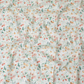Beige cotton lawn fabric with multicolor print in floral design-D17371 (1.8 mtrs)