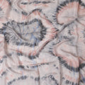 Multicolor synthetic chiffon fabric with same tone metallic lurex in abstract design-D17376 (1.75 mtrs) Regal Fabrics