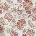 Beige synthetic cotton fabric with multicolor print in floral design-D17380 (1.9 mtrs) Regal Fabrics