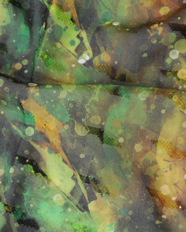 Multicolor printed blended cotton fabric in abstract design-D17394 (1.8 mtrs) Regal Fabrics