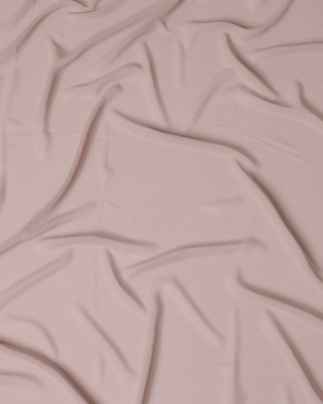 Pale brown plain synthetic georgette fabric-D17399 (3.25 mtrs) Regal Fabrics