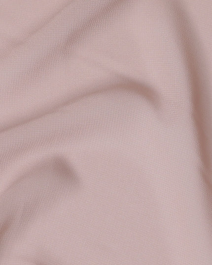 Pale brown plain synthetic georgette fabric-D17399 (3.25 mtrs)