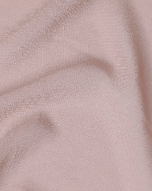 Pale brown plain synthetic georgette fabric-D17399 (3.25 mtrs) Regal Fabrics