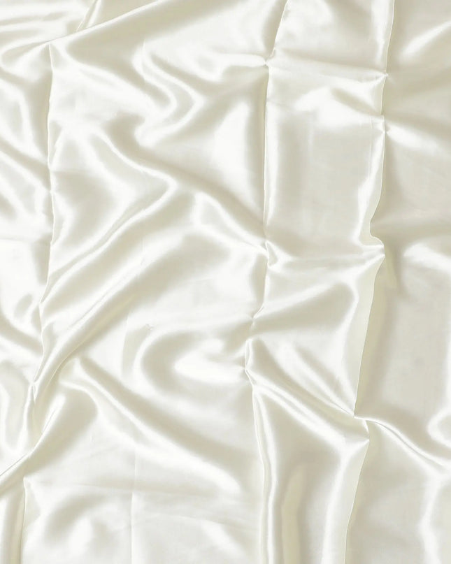 Pale yellow plain poly satin fabric-D17400 (2.15 mtrs) Regal Fabrics