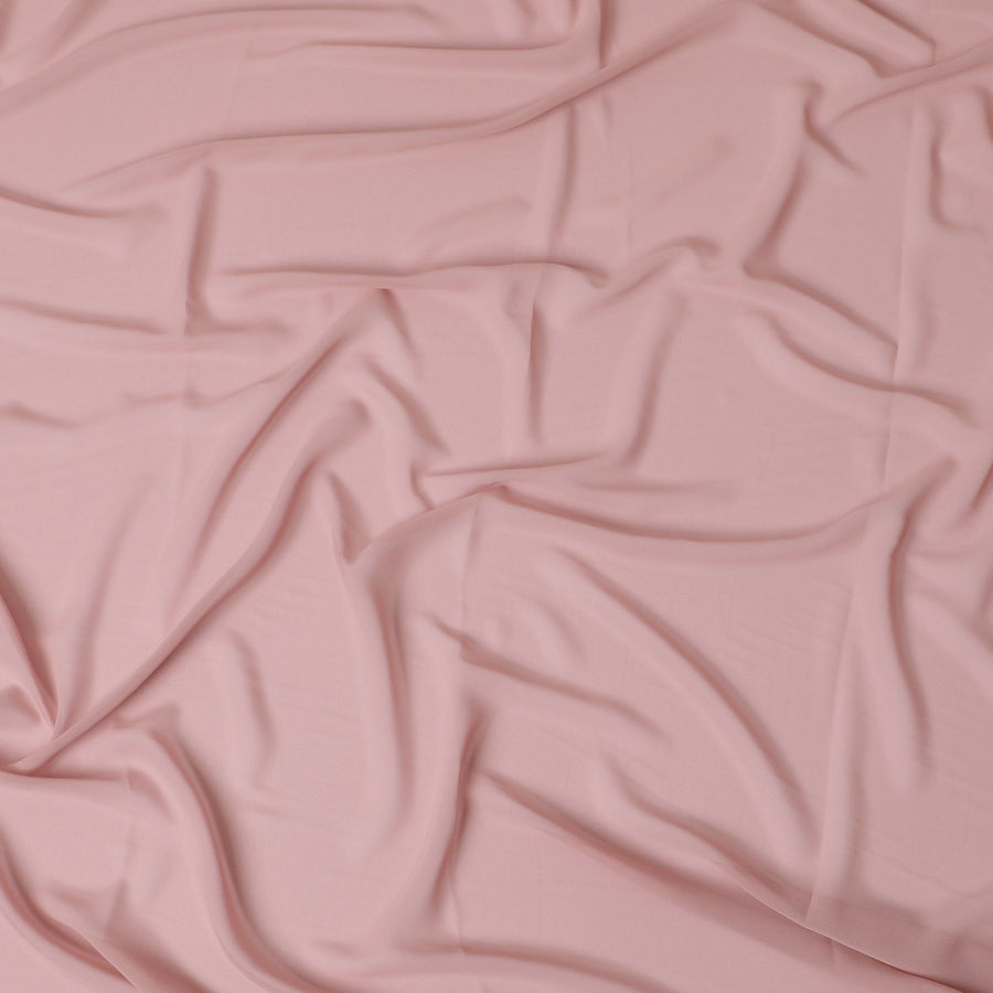 قماش جورجيت صناعي سادة باللون الوردي الوردي -D17402 (2.75 متر)