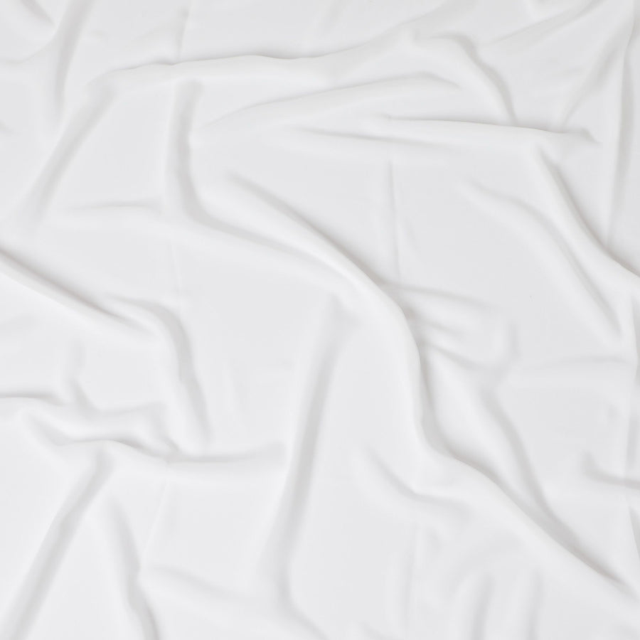 Off white Plain synthetic red georgette fabric-D17404 (1.75 mtrs)