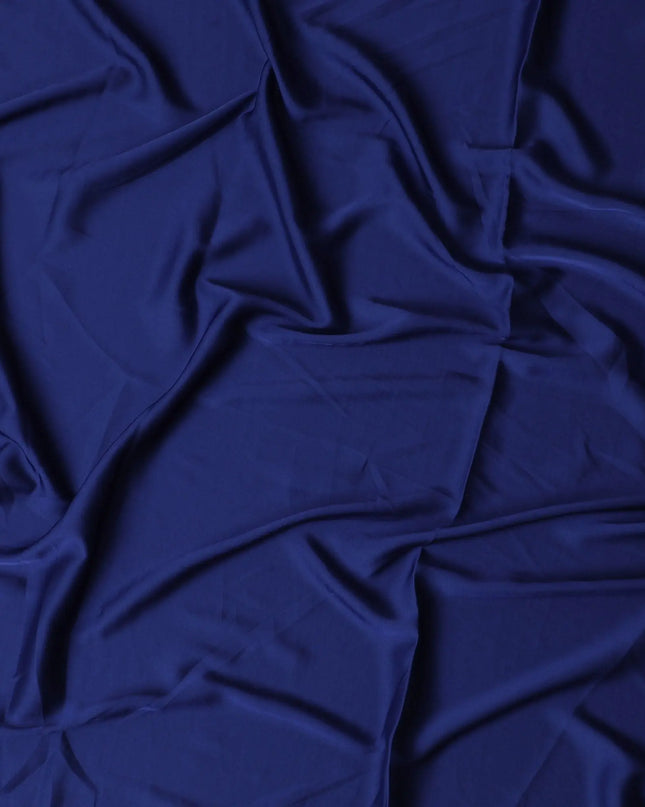 Royal blue Plain synthetic satin fabric-D17408 (1.6 mtrs) Regal Fabrics