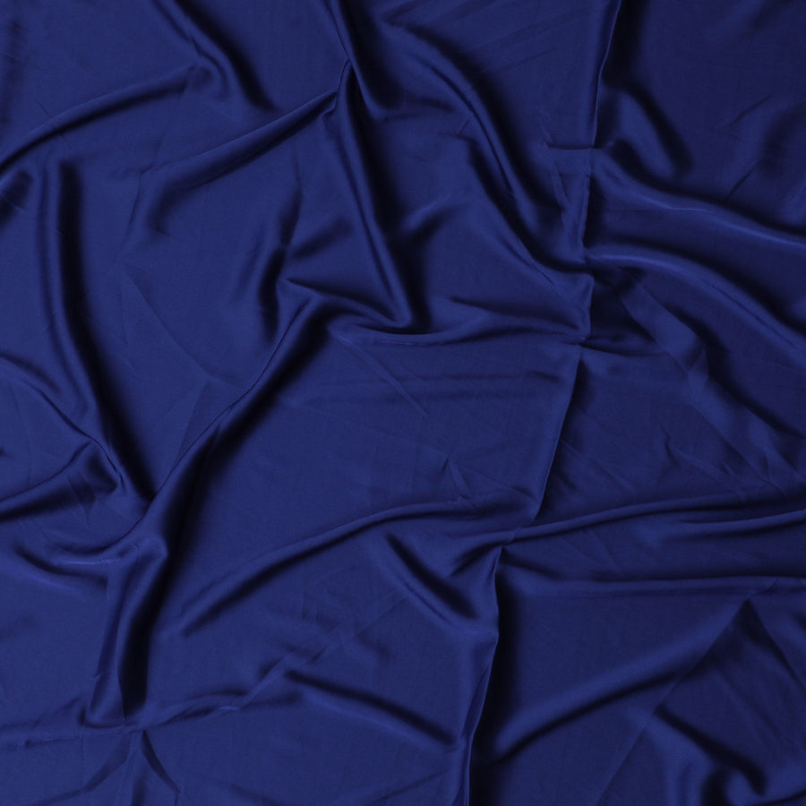 قماش ساتان صناعي عادي باللون الأزرق الملكي-D17408 (1.6 متر)