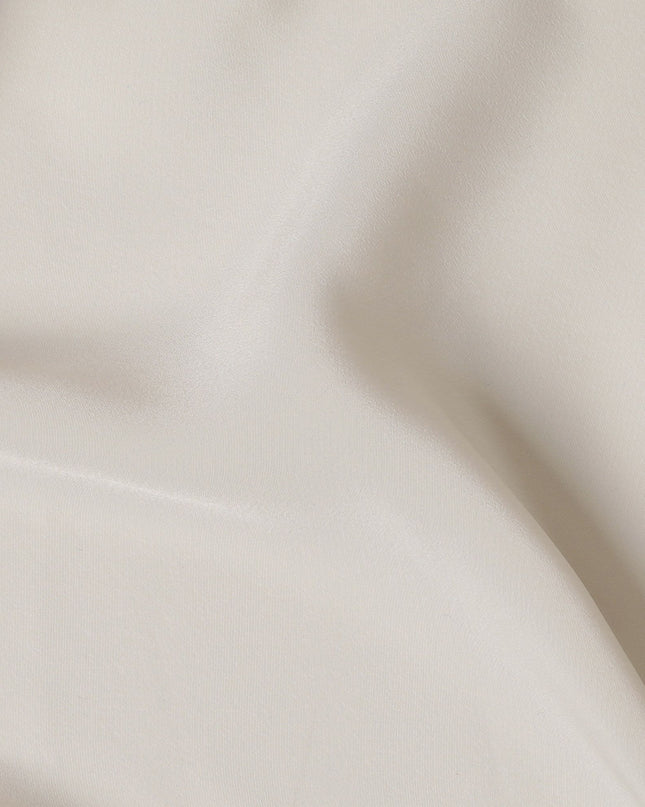 Beige Plain synthetic crepe fabric-D17412 (1.65 mtrs)