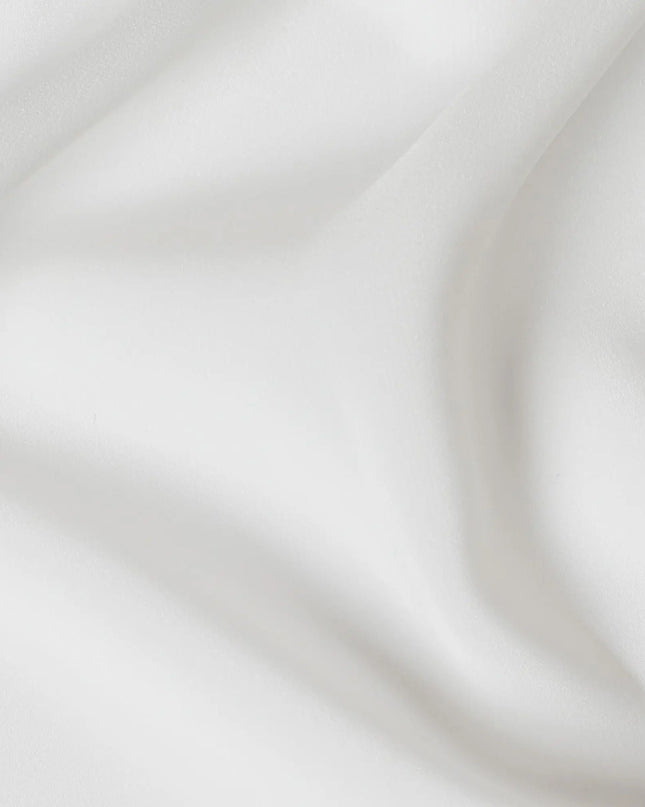 Off white Plain synthetic crepe fabric-D17413 (1.7 mtrs) Regal Fabrics