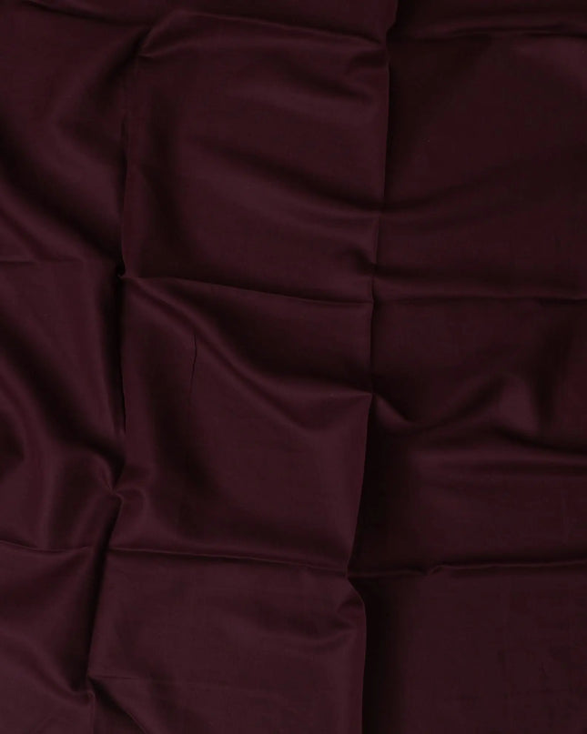 Wine purple plain blended cotton fabric-D17417 (1.6 mtrs) Regal Fabrics