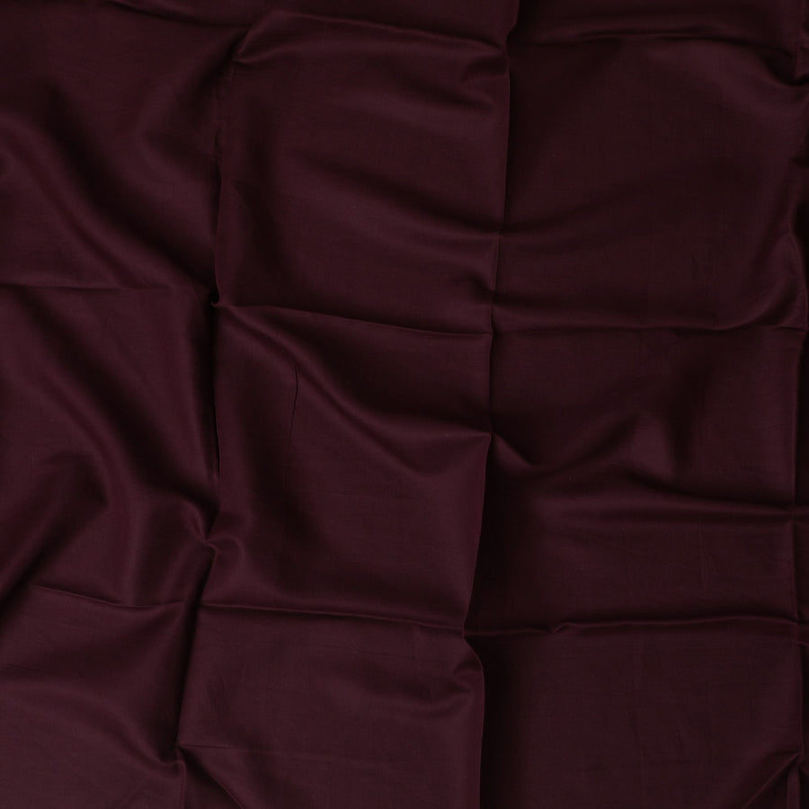Wine purple plain blended cotton fabric-D17417 (1.6 mtrs)