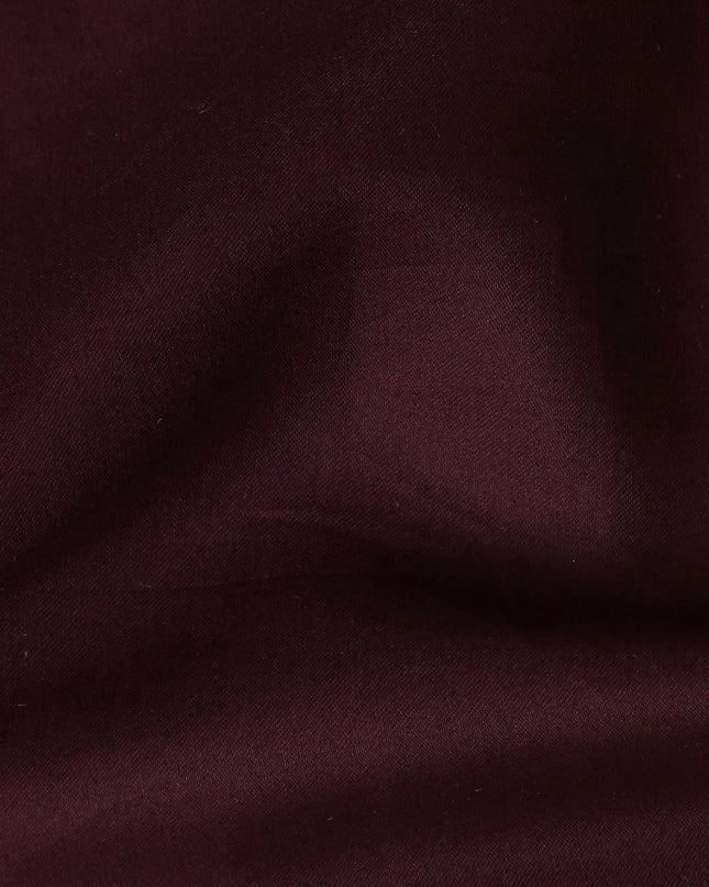 Wine purple plain blended cotton fabric-D17417 (1.6 mtrs) Regal Fabrics
