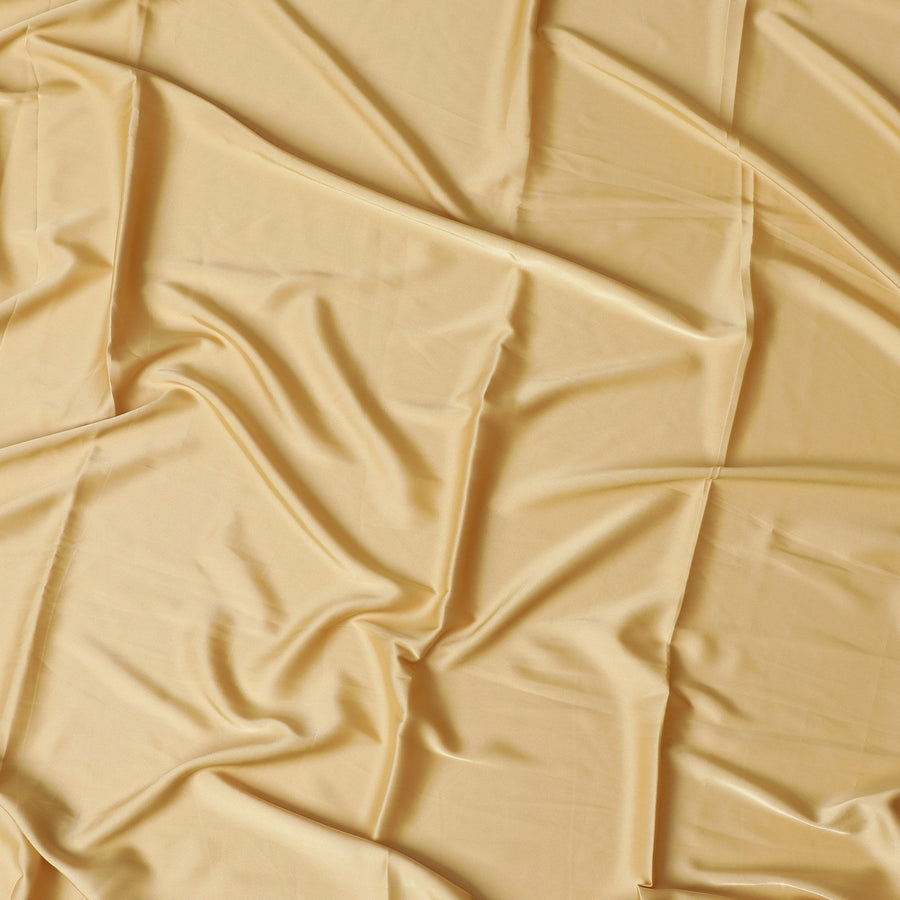 Gold Plain synthetic satin fabric-D17421 (1.65 mtrs)