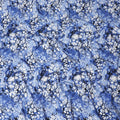 Cerulean Blue Abstract Cotton Viscose Fabric-D17517