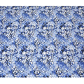 Cerulean Blue Abstract Cotton Viscose Fabric-D17517