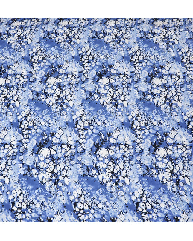 قماش فيسكوز قطن تجريدي أزرق سيروليان-D17517