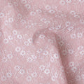 Roseate Tint Cotton Voile Fabric: Embroidered Delicacy-D17585
