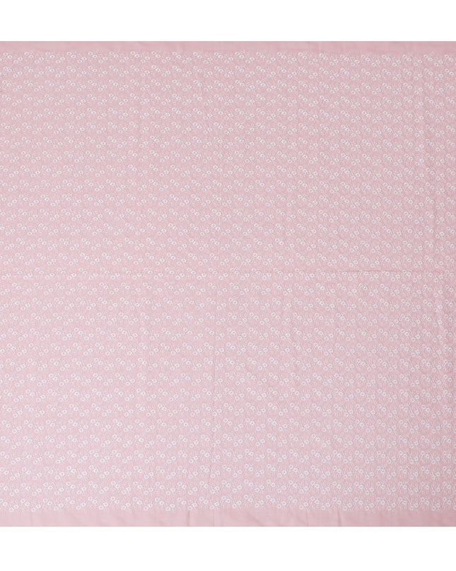 قماش فوال قطني وردي اللون: مطرز Delicacy-D17585