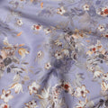 Lavender Blue Cotton Satin Fabric: Warm Hues & Floral Chic-D17590 Regal Fabrics