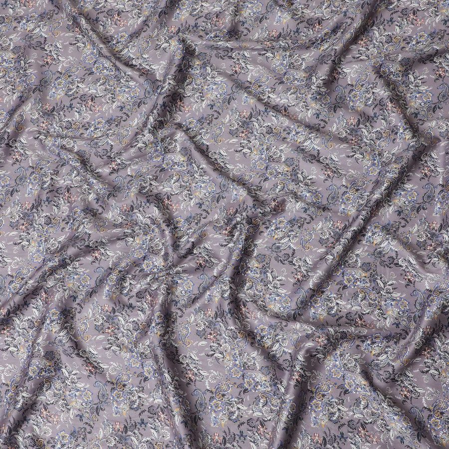 قماش الساتان القطني البرقوقي الفاتح: طباعة الدفء والأناقة-D17595