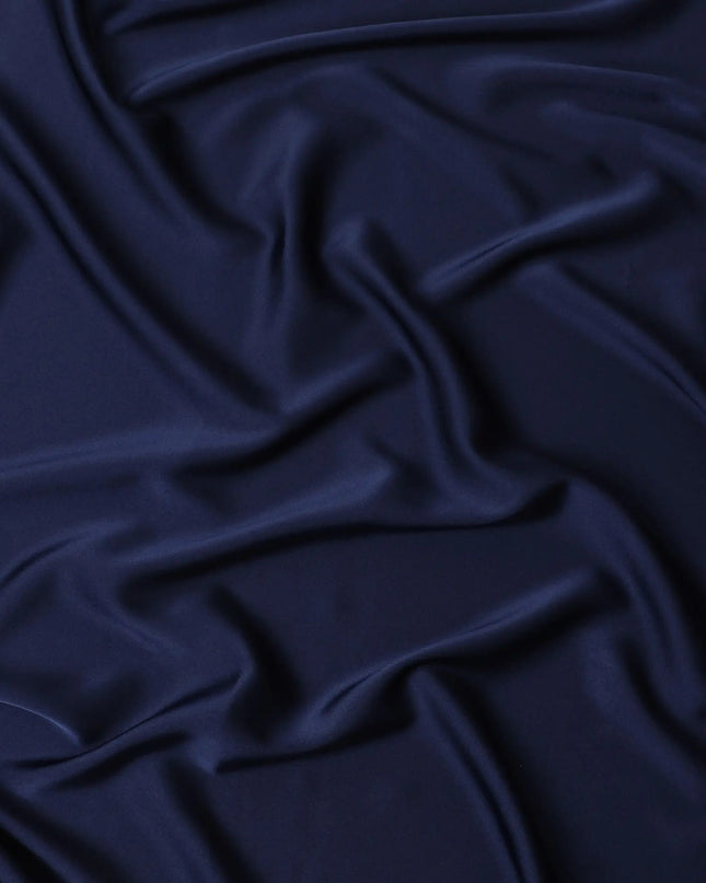 Navy Nights Crepe Satin Fabric: Japans Deep Hues-D17602 Regal Fabrics