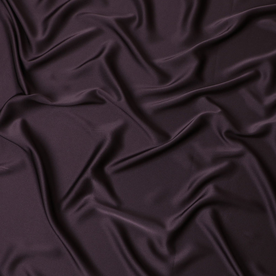 Plum Crepe Satin Fabric: Japans Soft Splendor-D17605