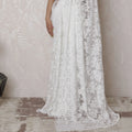 Pristine White Metallic Lace Saree with Handcrafted Stone Work, French Elegance, 110cm Width, 5.5m Length - Blouse Not Included
-D17881 Regal Fabrics