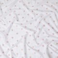 Petite Pink Blossoms Embroidered Cotton Lawn Fabric - 110cm Wide, Purchase Online-D18000