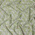Meadow Greens Cotton Lawn Fabric - Delicate Floral Print, 110cm Wide, Buy Online-D18003