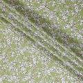 Meadow Greens Cotton Lawn Fabric - Delicate Floral Print, 110cm Wide, Buy Online-D18003