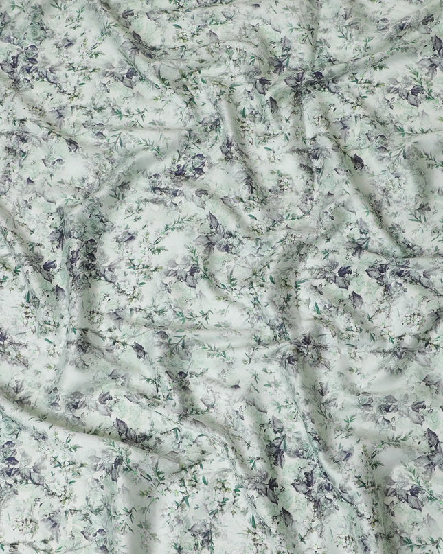 Sage Garden Floral Cotton Lawn Fabric - Serene Print, 110cm Wide, Purchase Online-D18007 Regal Fabrics
