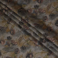 Mystic Charcoal Floral Blended Viscose Fabric - Opulent Print, 110cm Wide, Purchase Online-D18010 Regal Fabrics