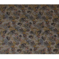 Mystic Charcoal Floral Blended Viscose Fabric - Opulent Print, 110cm Wide, Purchase Online-D18010 Regal Fabrics