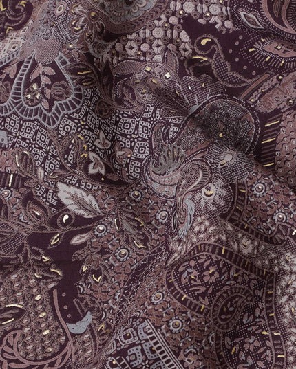 Mystic Paisley Viscose Fabric - 110cm Width, Exquisite Detailing, Buy Online by the Meter-D18018