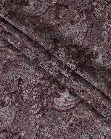 Mystic Paisley Viscose Fabric - 110cm Width, Exquisite Detailing, Buy Online by the Meter-D18018