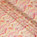 Sunset Chevron Viscose Fabric - 110cm Width, Artistic Blend, Buy Online by the Meter-D18019
