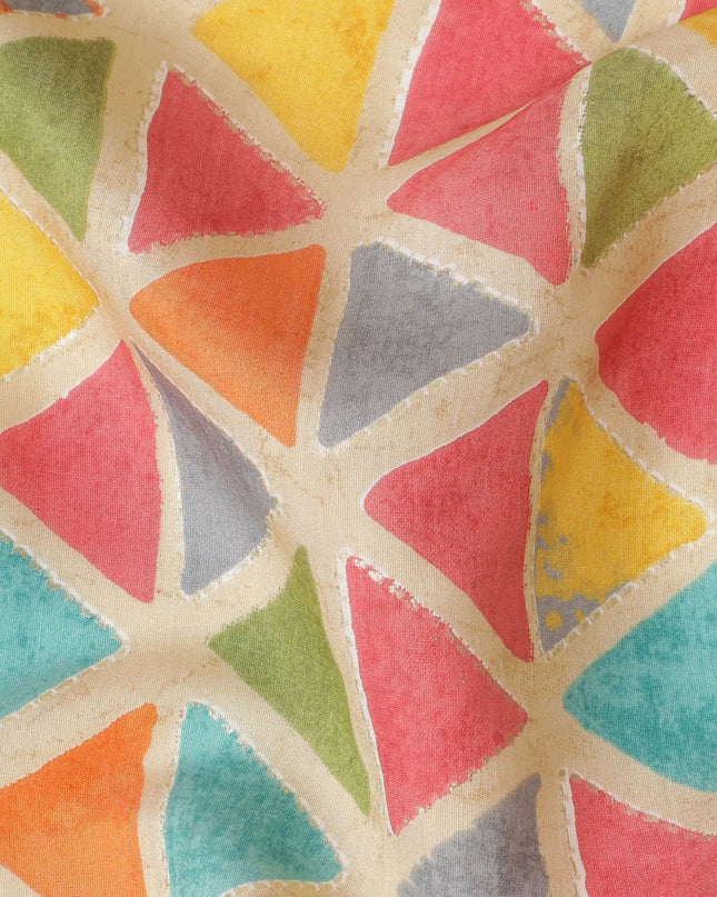 Tropical Prism Viscose Fabric - 110cm Width, Vibrant Artistic Textile, Buy Online by the Meter-D18021 Regal Fabrics
