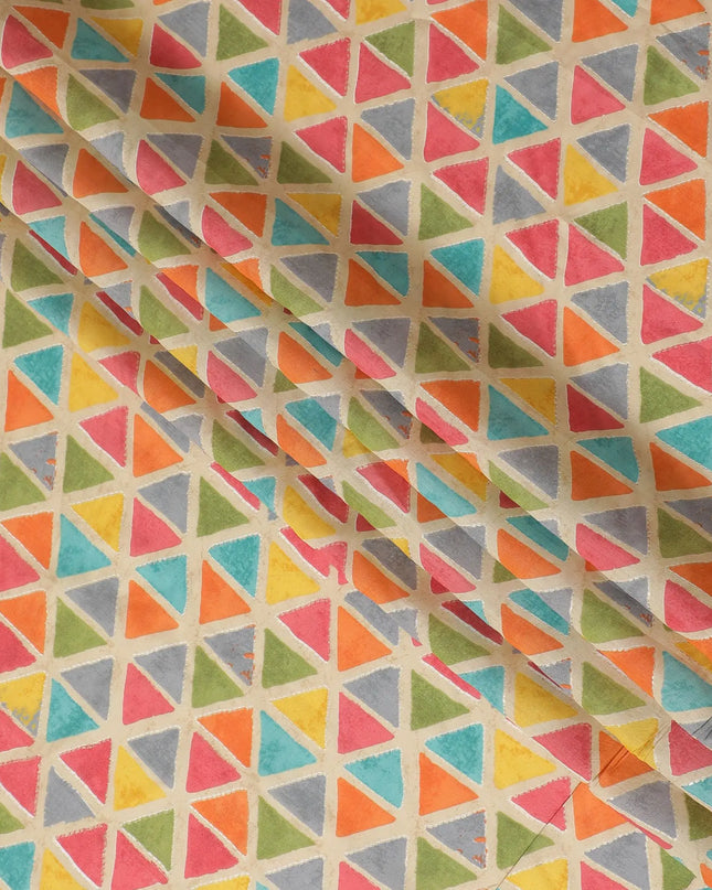 Tropical Prism Viscose Fabric - 110cm Width, Vibrant Artistic Textile, Buy Online by the Meter-D18021 Regal Fabrics