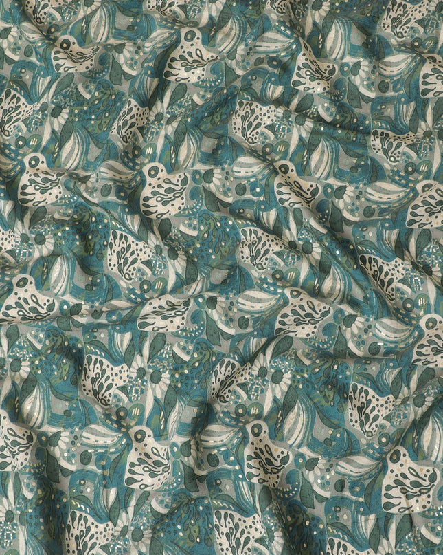 نسيج فيسكوز من Aquatic Fantasy - عرض 110 سم، تصميم غريب مستوحى من البحر، اشتر عبر الإنترنت بواسطة Meter-D18023