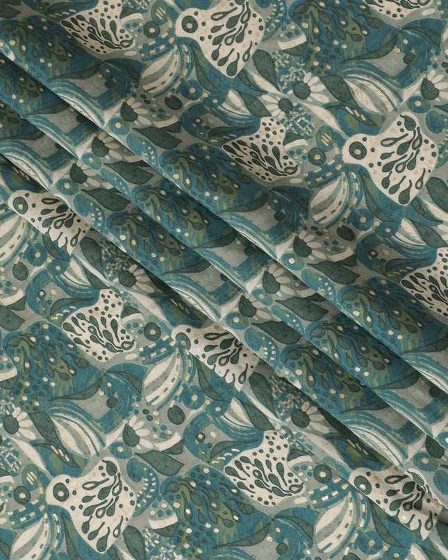 نسيج فيسكوز من Aquatic Fantasy - عرض 110 سم، تصميم غريب مستوحى من البحر، اشتر عبر الإنترنت بواسطة Meter-D18023