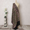 Luxurious Pashmina Shawl Dupatta in Rose and Gold Paisley - 215x115cm - Buy Online in India-D18071