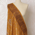 Amber Treasure Pashmina Shawl: Handcrafted Indian Dupatta with Traditional Patterns, 200x100cm - Buy Online-D18086