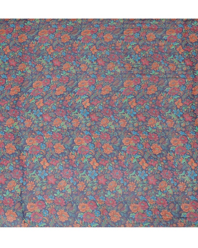 Bohemian Rhapsody Silk Chiffon Fabric - Vivid Floral Print, 110cm Wide - Buy Online for Creative Couture-D18175