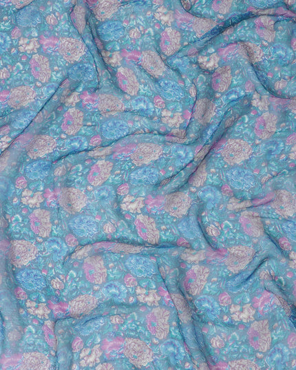قماش الشيفون الحريري Enchanted Bloom - أناقة الأزهار الباستيل، بعرض 110 سم - اشتر عبر الإنترنت من أجل Graceful Creations-D18177