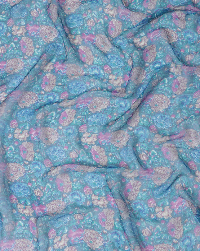 قماش الشيفون الحريري Enchanted Bloom - أناقة الأزهار الباستيل، بعرض 110 سم - اشتر عبر الإنترنت من أجل Graceful Creations-D18177
