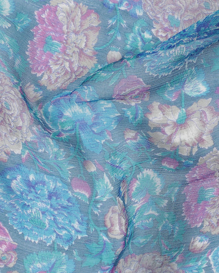 قماش الشيفون الحريري Enchanted Bloom - أناقة الأزهار الباستيل، بعرض 110 سم - اشتر عبر الإنترنت من أجل Graceful Creations-D18177